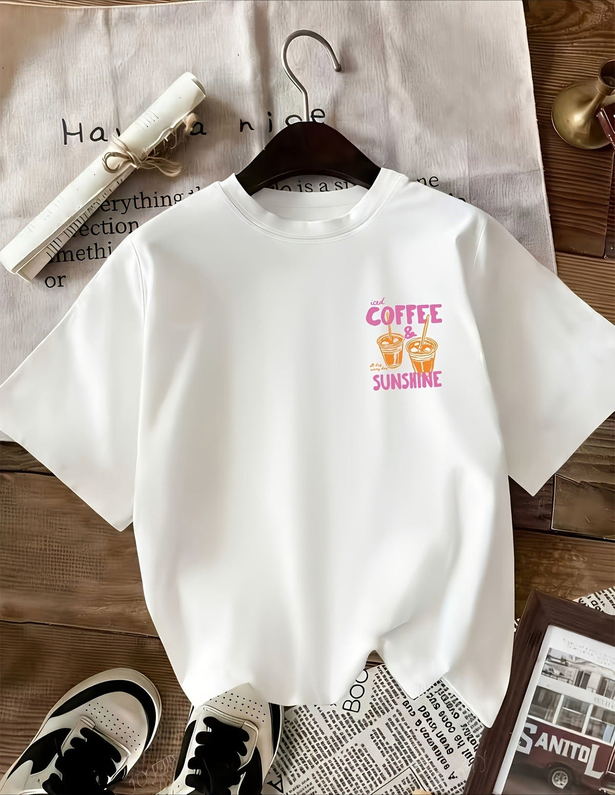 Women's Coffee & Sunshine Graphic T-Shirt 100%Cotton Summer product image 2