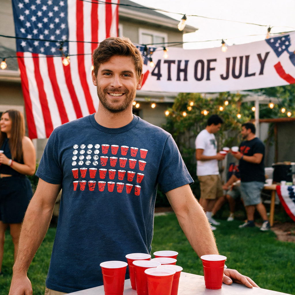 Beer Pong Flag Men's T Shirt product image 6