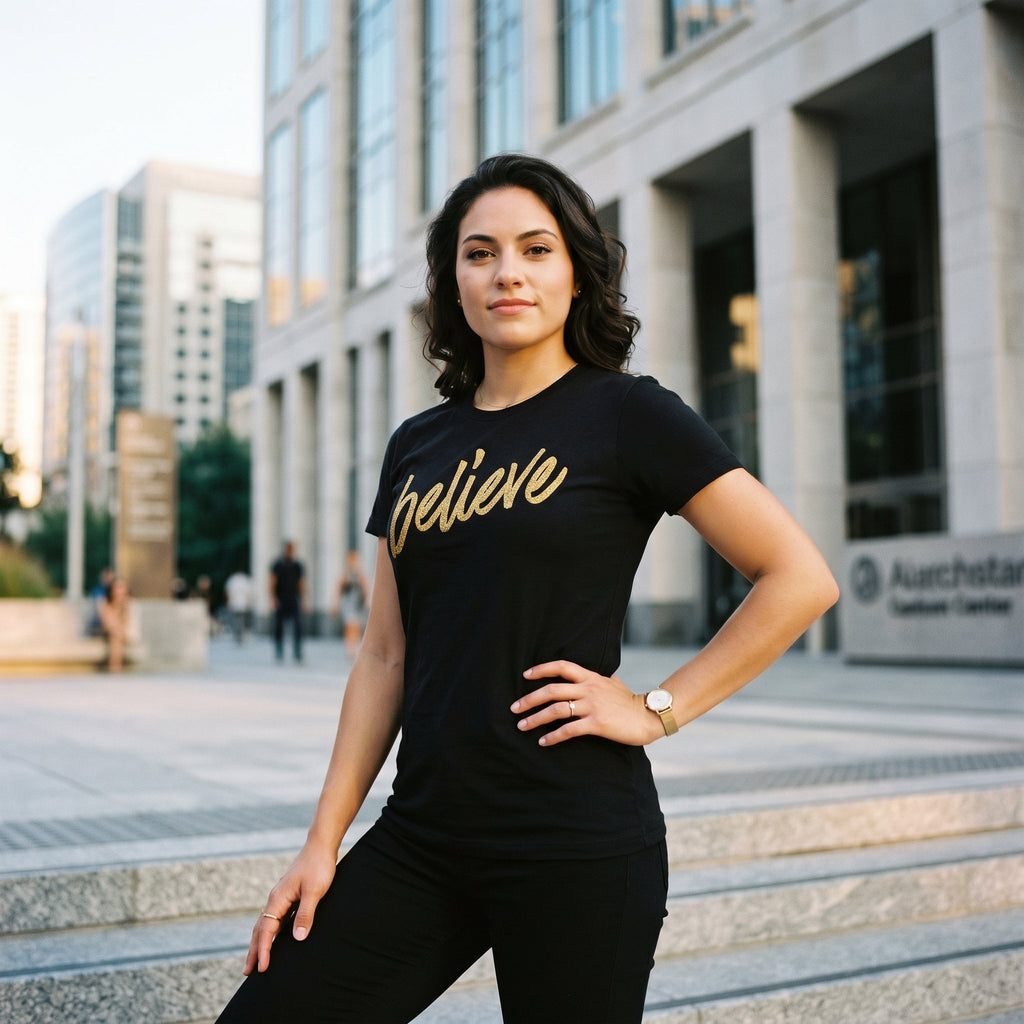 Believe Script Women's T Shirt product image 2