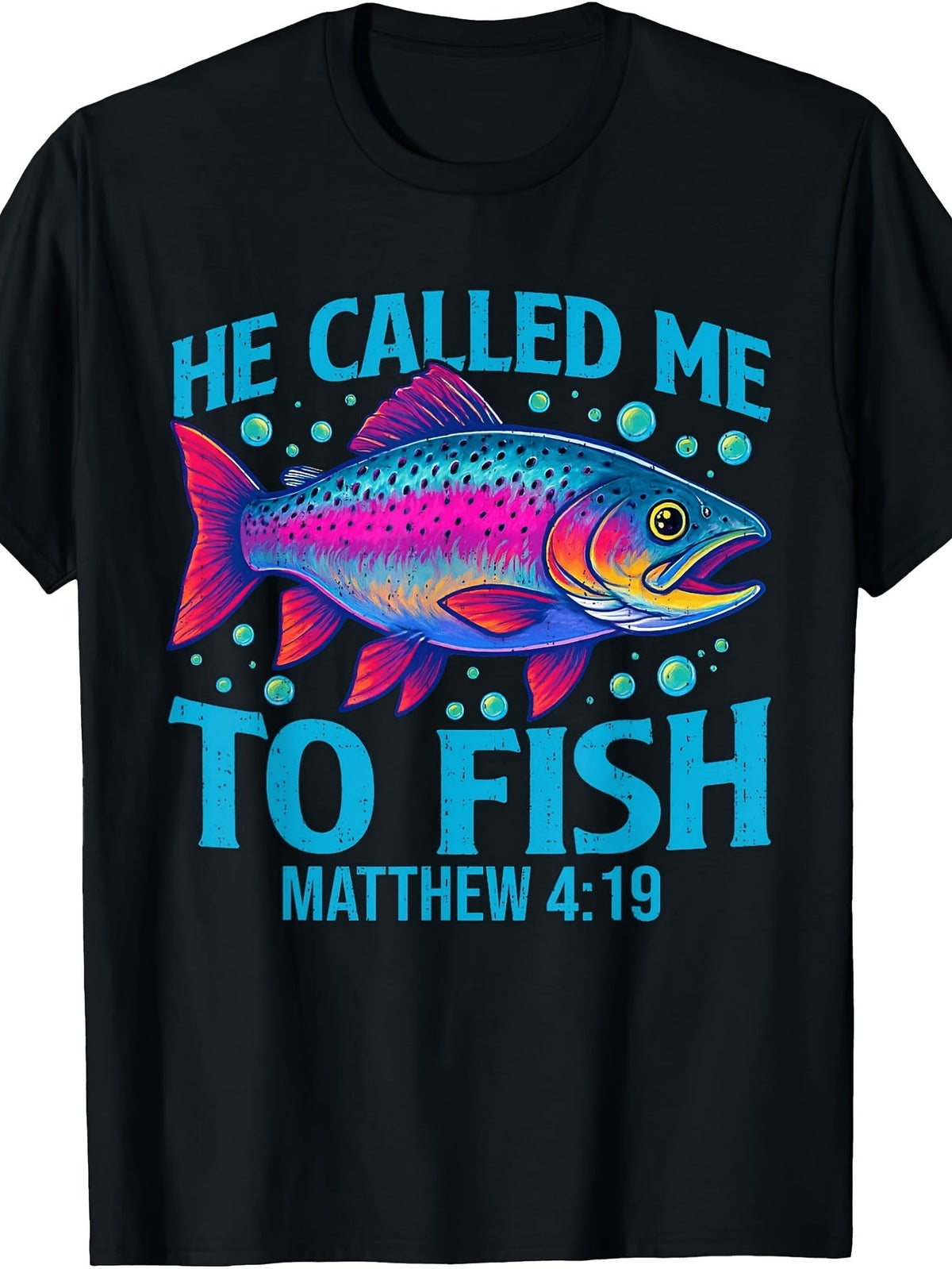 Funny He Called Me To Fish Matthew 4:19 Rainbow Trout product image 1