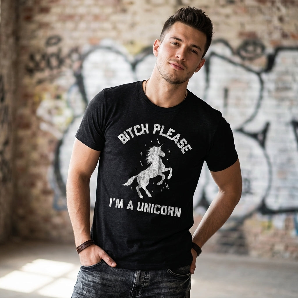 Bith Please I'm A Unicorn Men's T Shirt product image 2