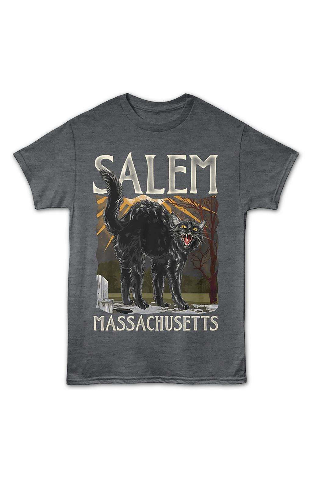 Black Cat Salem Massachusetts T-Shirt product image 2