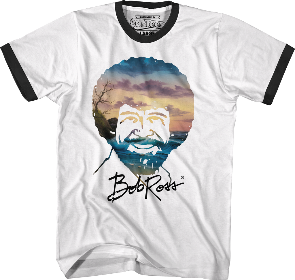 Bob Ross Sunset Ringer Shirt product image 1