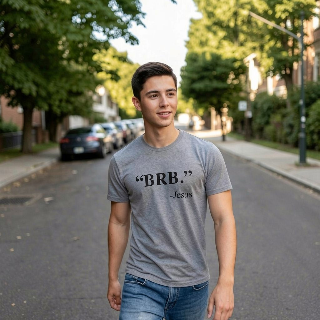 "BRB." - Jesus Men's T Shirt product image 2