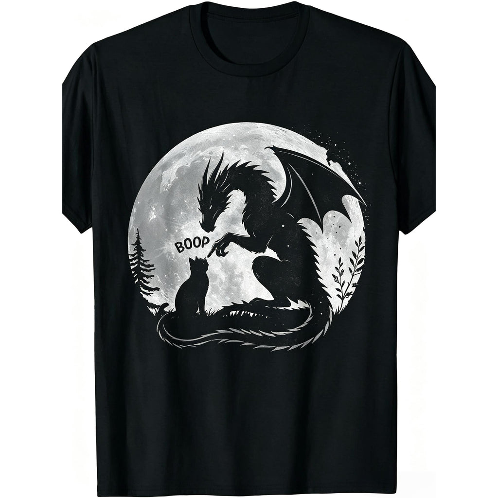 Dragon Boop Cat Under Full Moon Funny Cute Fantasy Night product image 10