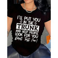 Women's Crew Neck T-Shirt With Fun Slogan - "I'm Going To product image 1