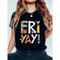 Fri-Yay! Women's Fun Friday Teacher T-Shirt – Colorful product image 1