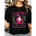 In October We Wear Pink Ghost Witch Breast Cancer Awareness product image 1
