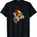 Lollipop Silly Cat Funny Cute Meme Graphic Tee Skin Printed product image 1