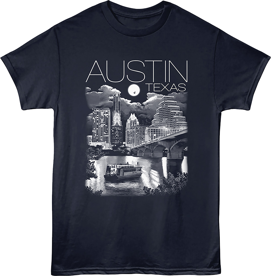 City At Night Austin Texas T-Shirt product image 1