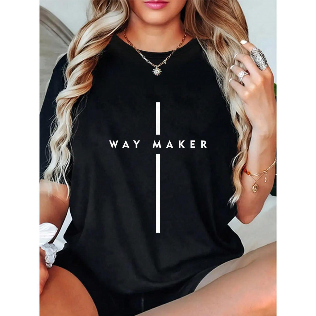 100% Cotton Way Maker Jesus Cross Christian Faith Men Women product image 1