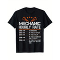 Summer t Shirts Funny Mechanic Hourly Rate Auto Repair product image 1