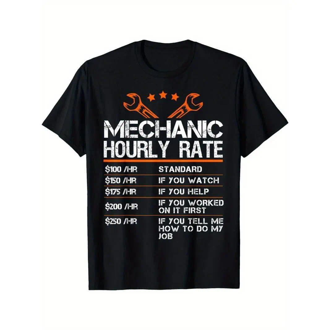 Summer t Shirts Funny Mechanic Hourly Rate Auto Repair product image 1
