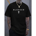 Men’s Faith-Inspired Black Graphic Menswear Top - Cross product image 1