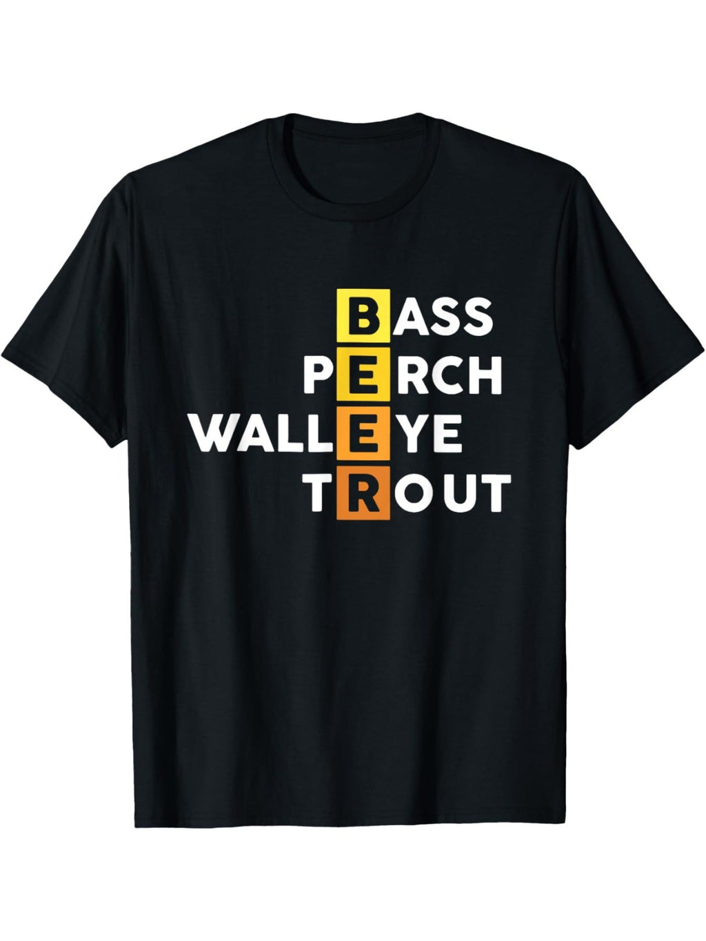 Funny Fishing Beer Graphic T‑Shirt, Bass Perch Walleye product image 1