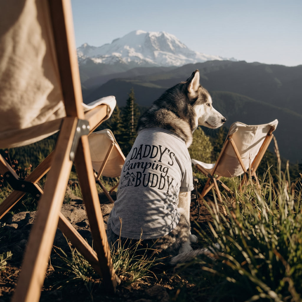Daddy's Camping Buddy Dog Shirt product image 2