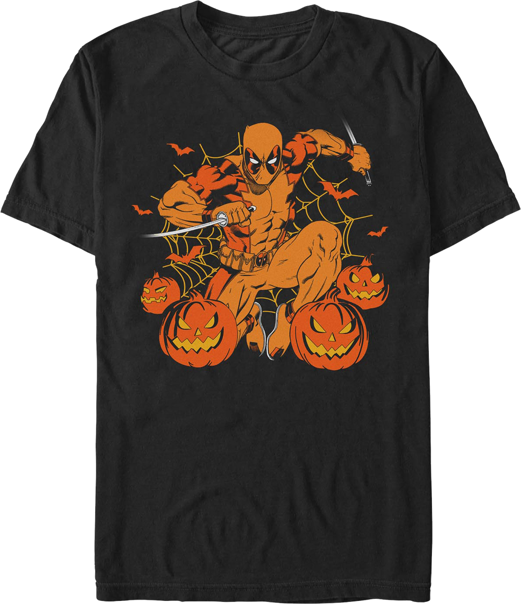 Deadpool Jack-o'-Lanterns Marvel Comics T-Shirt product image 1