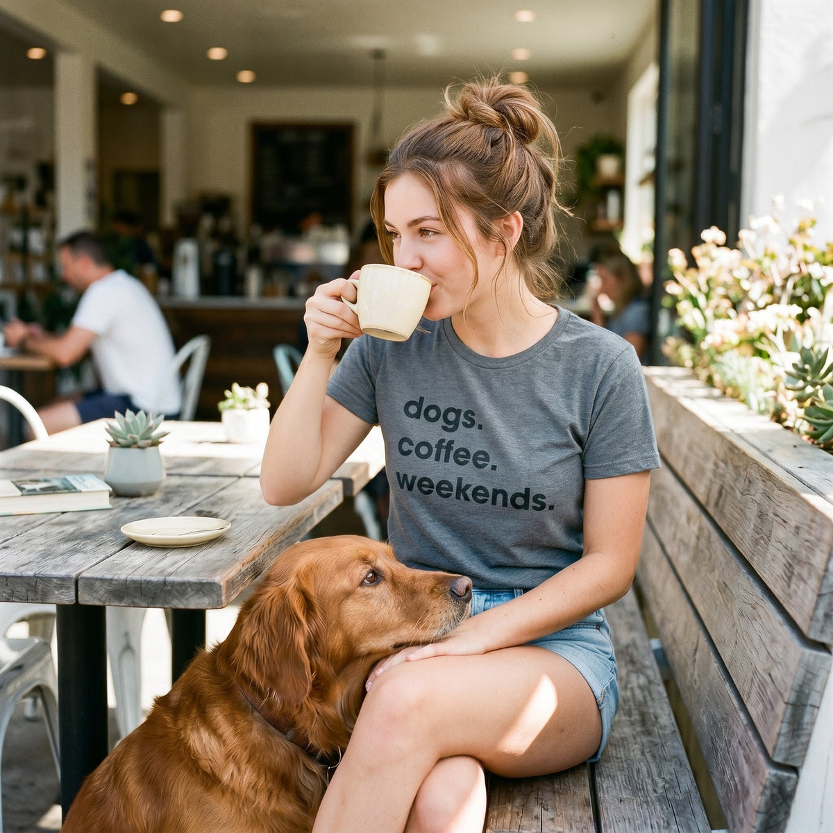 Dogs Coffee Weekends Women's T Shirt product image 2
