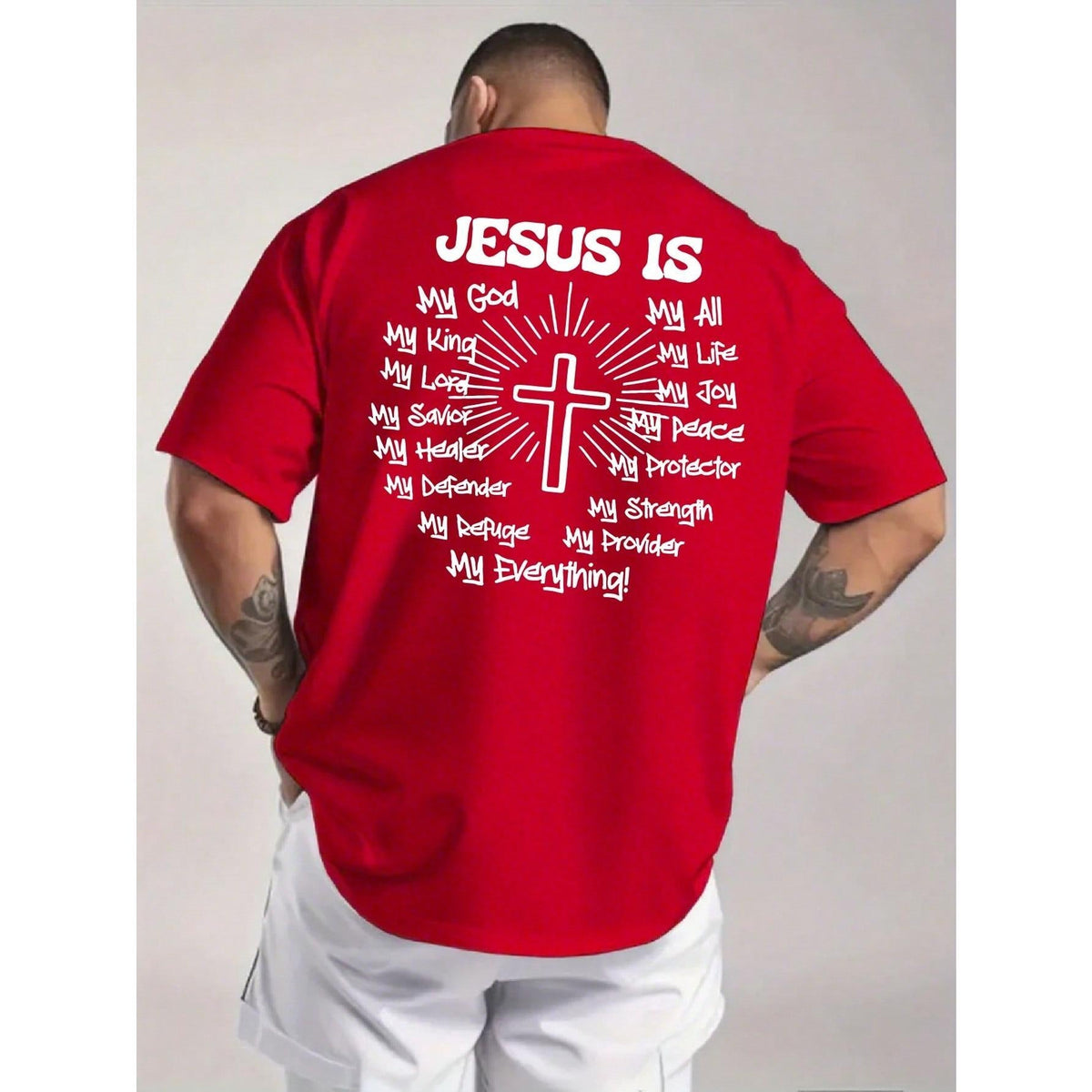 Men's Graphic T-Shirt Jesus Cross Faith Daily Wear 100% product image 6