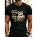 Men'S Casual Round Neck T-Shirt, Tee with Raccoon Pinecone product image 1