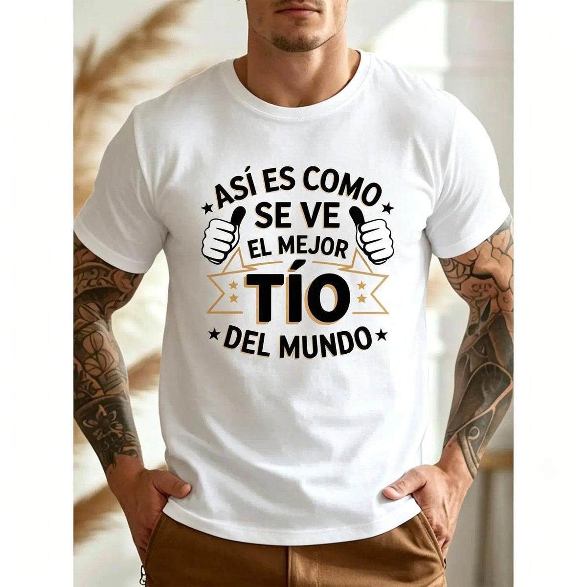 Men's "Best Uncle In The World" Spanish Text T-Shirt product image 2