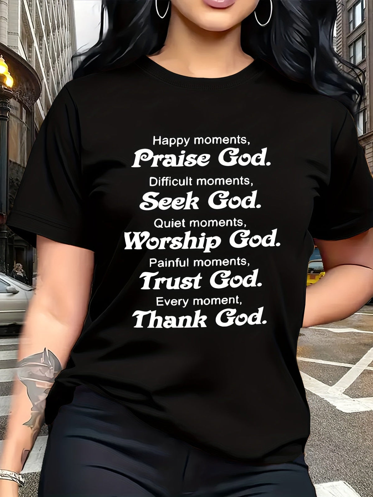 Women's Christian Faith T Shirt, Inspirational Religious product image 3