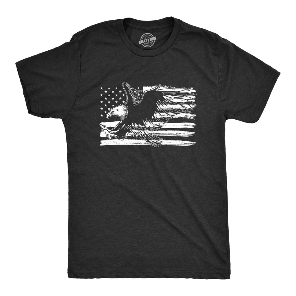 Eagle Over Grunge Flag Men's T Shirt product image 1