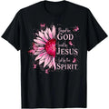 Blessed By God - Loved By Jesus Pink Sunflower T-Shirt product image 1