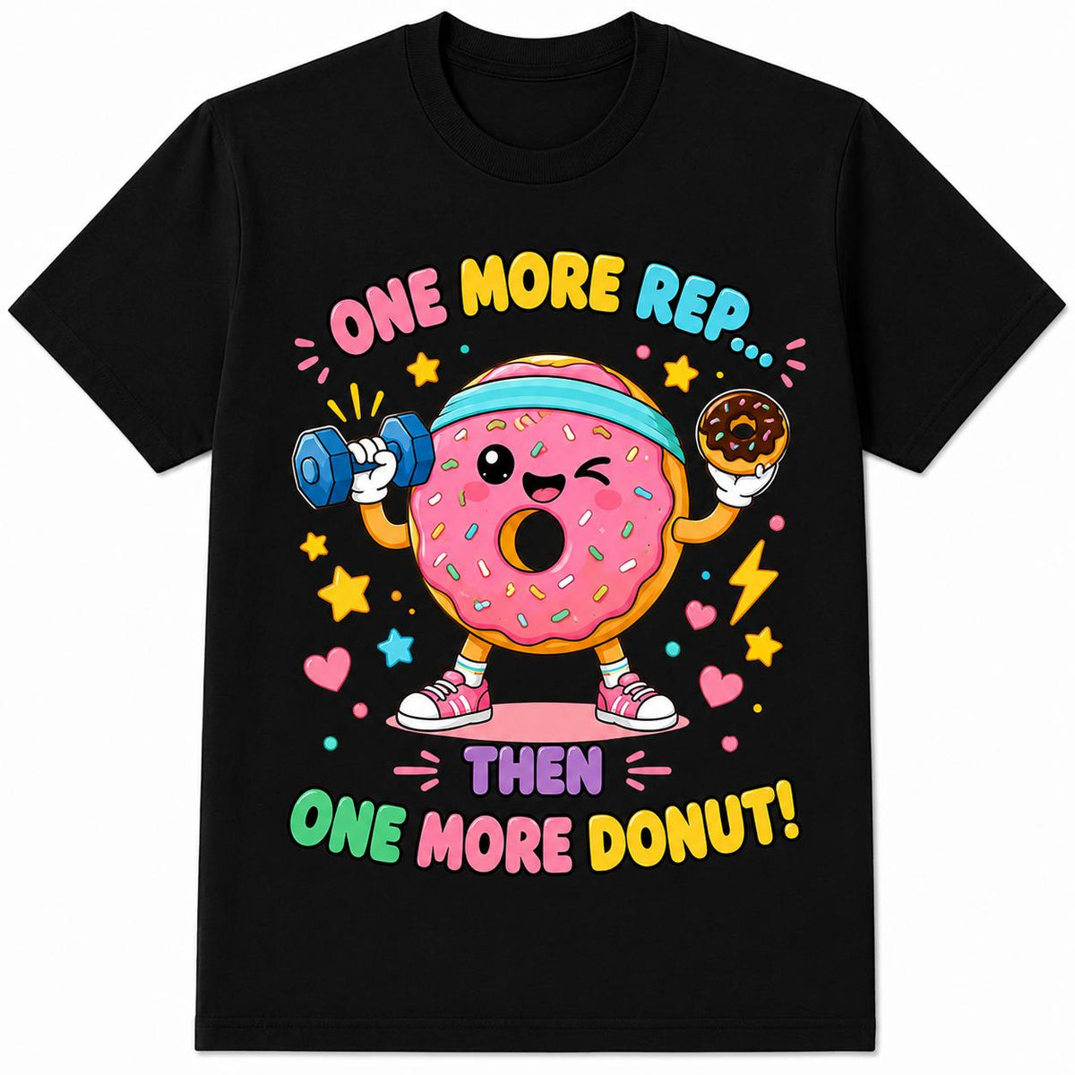 Kawaii Donut Fitness Funny Workout Cartoon Sweet Treat Gym product image 1
