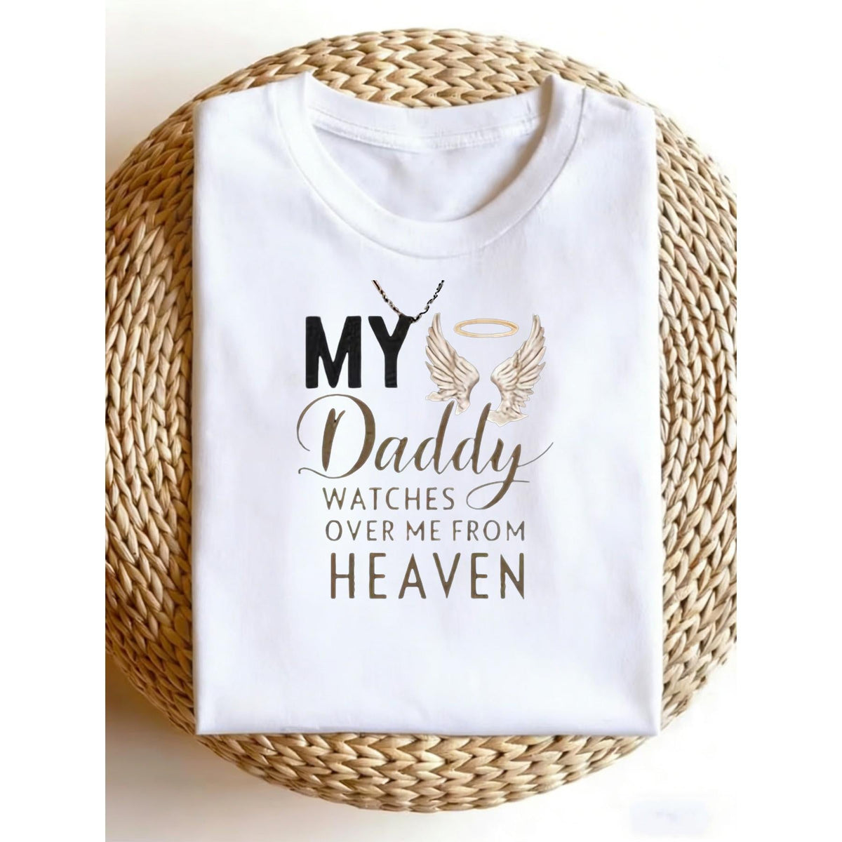 Men'S Memory T Shirt My Daddy Watches Over Me From Heaven product image 2