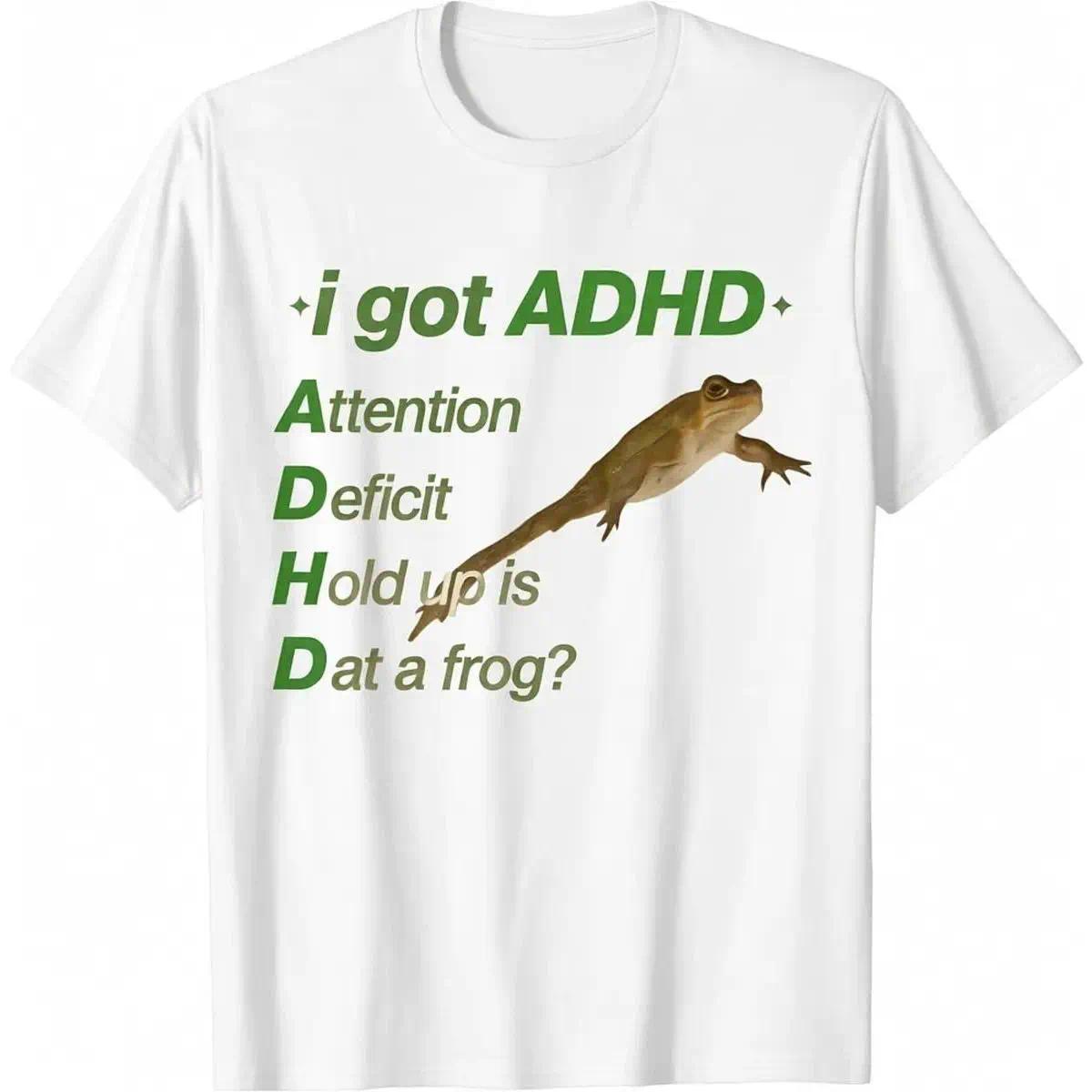 Men's 100% Cotton ADHD Meme T-Shirt, Comfy Casual Classic product image 10