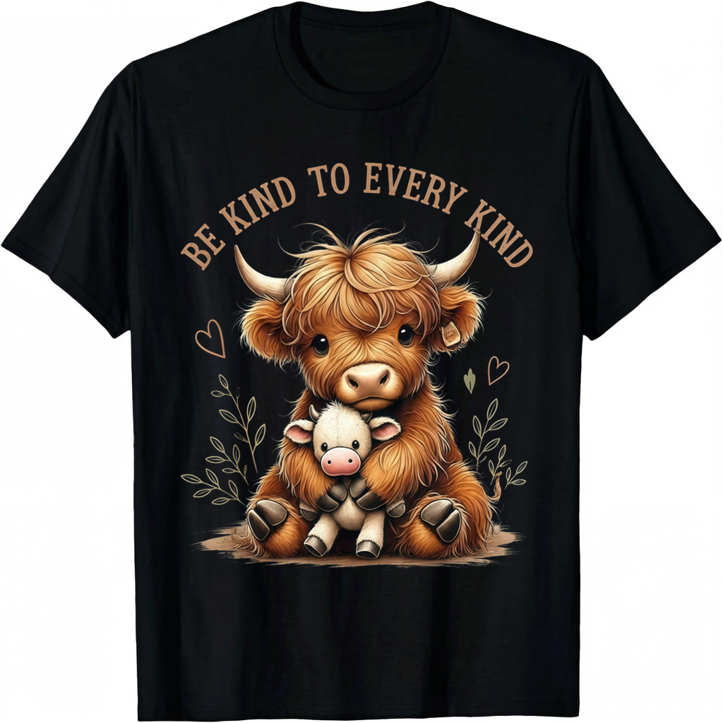 Highland Cow Design for Farmers And T-Shirt product image 1
