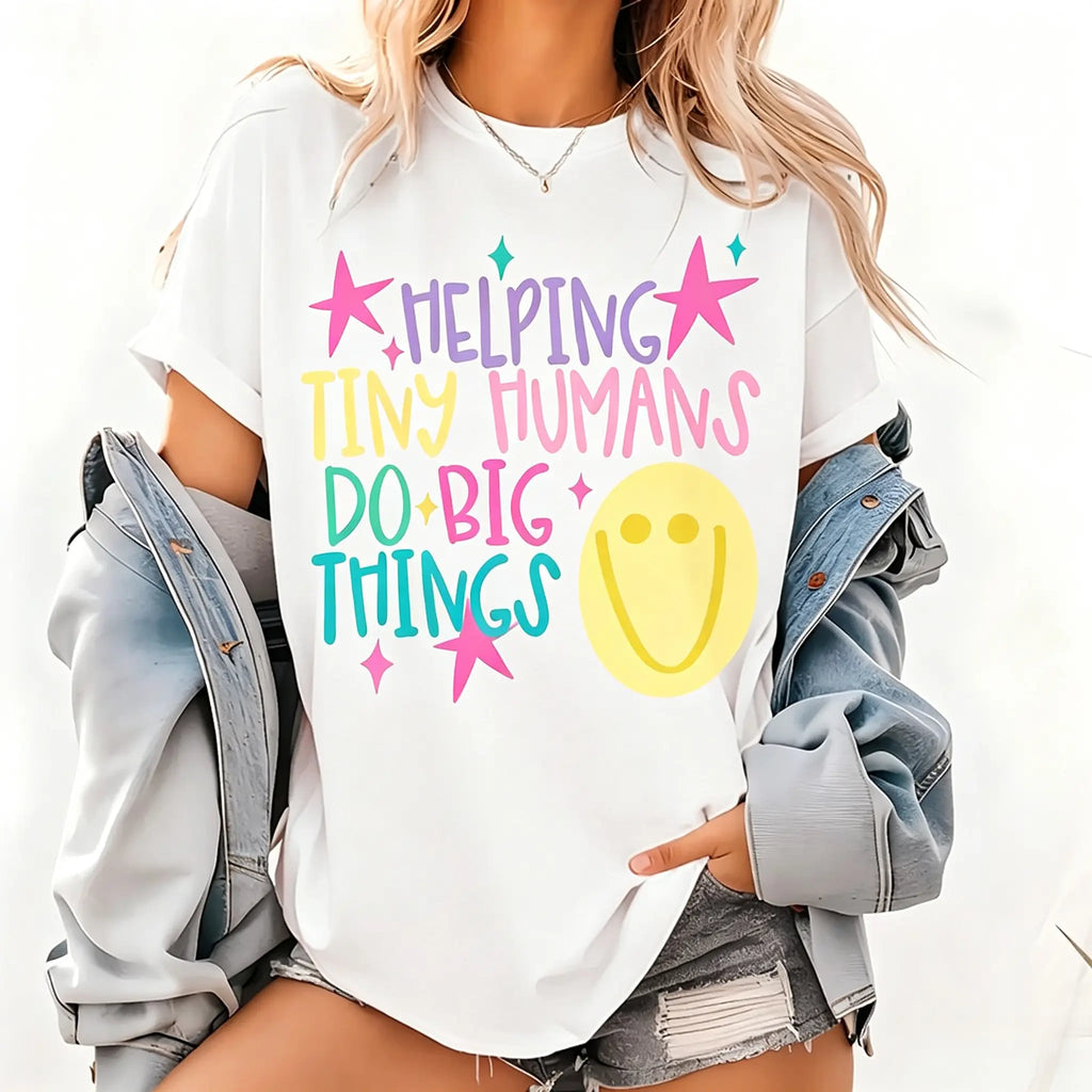 Women's Cotton Short-Sleeve Casual Fashion Top - "Helping product image 1