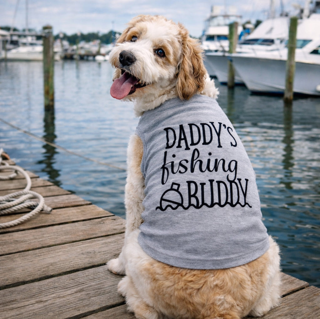Daddy's Fishin Buddy Dog Shirt product image 2