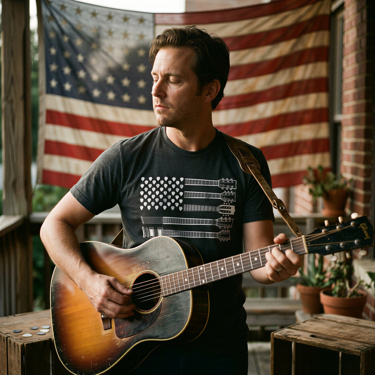 Guitar Flag Men's T Shirt product image 4