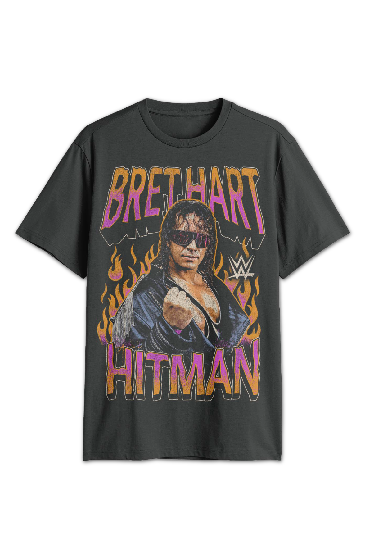 Flames Bret "Hitman" Hart T-Shirt product image 2