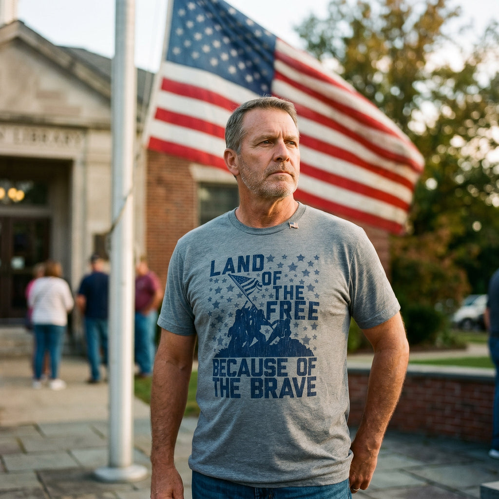 Land Of The Free Because Of Brave Men's T Shirt product image 4