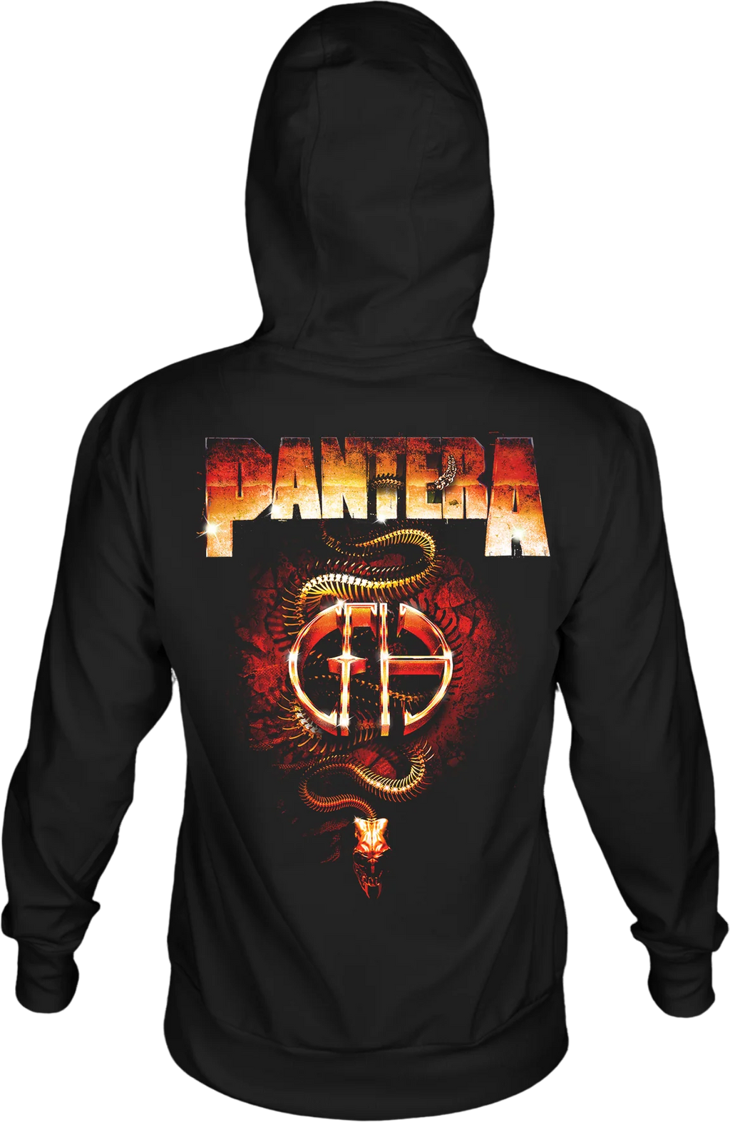 Front & Back Brass Snake Pantera Hoodie product image 3