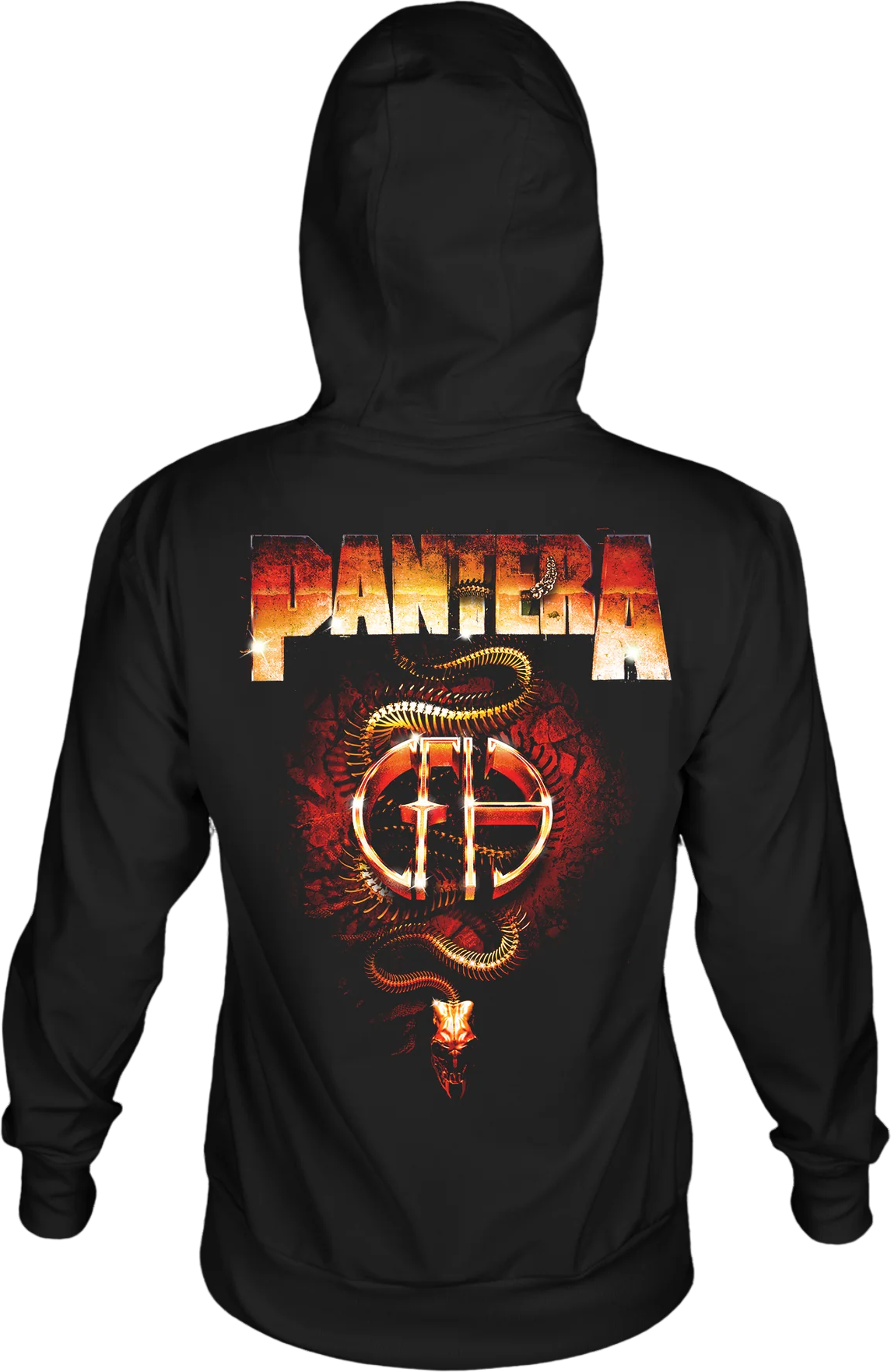 Front & Back Brass Snake Pantera Hoodie product image 3