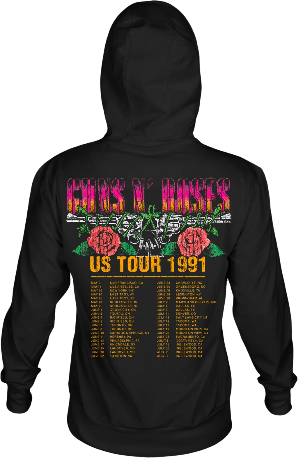 Front & Back US Tour 1991 Guns N' Roses Hoodie product image 3