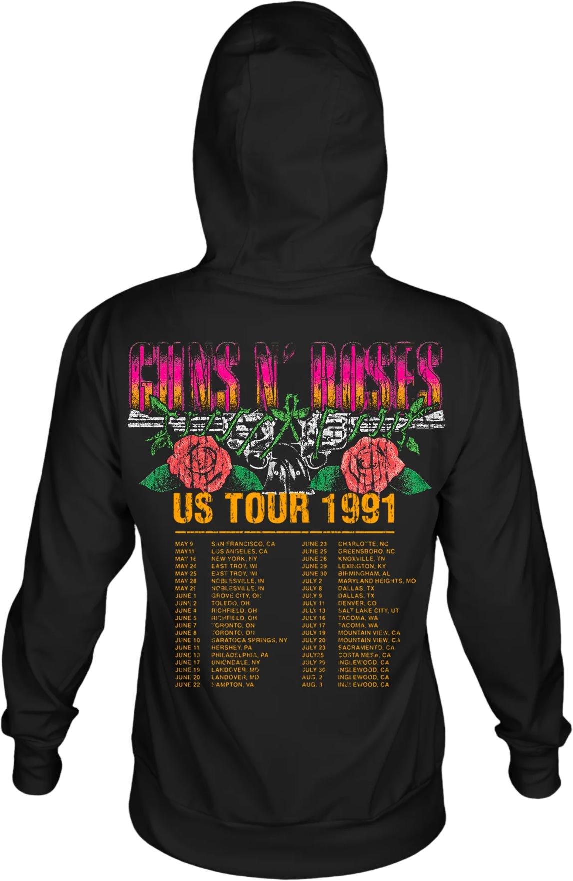 Front & Back US Tour 1991 Guns N' Roses Hoodie product image 3