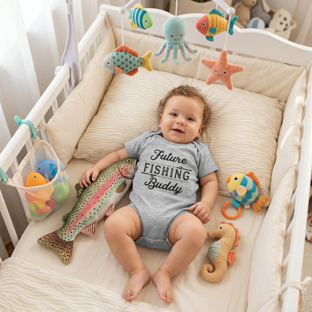 Future Fishing Buddy Baby Bodysuit