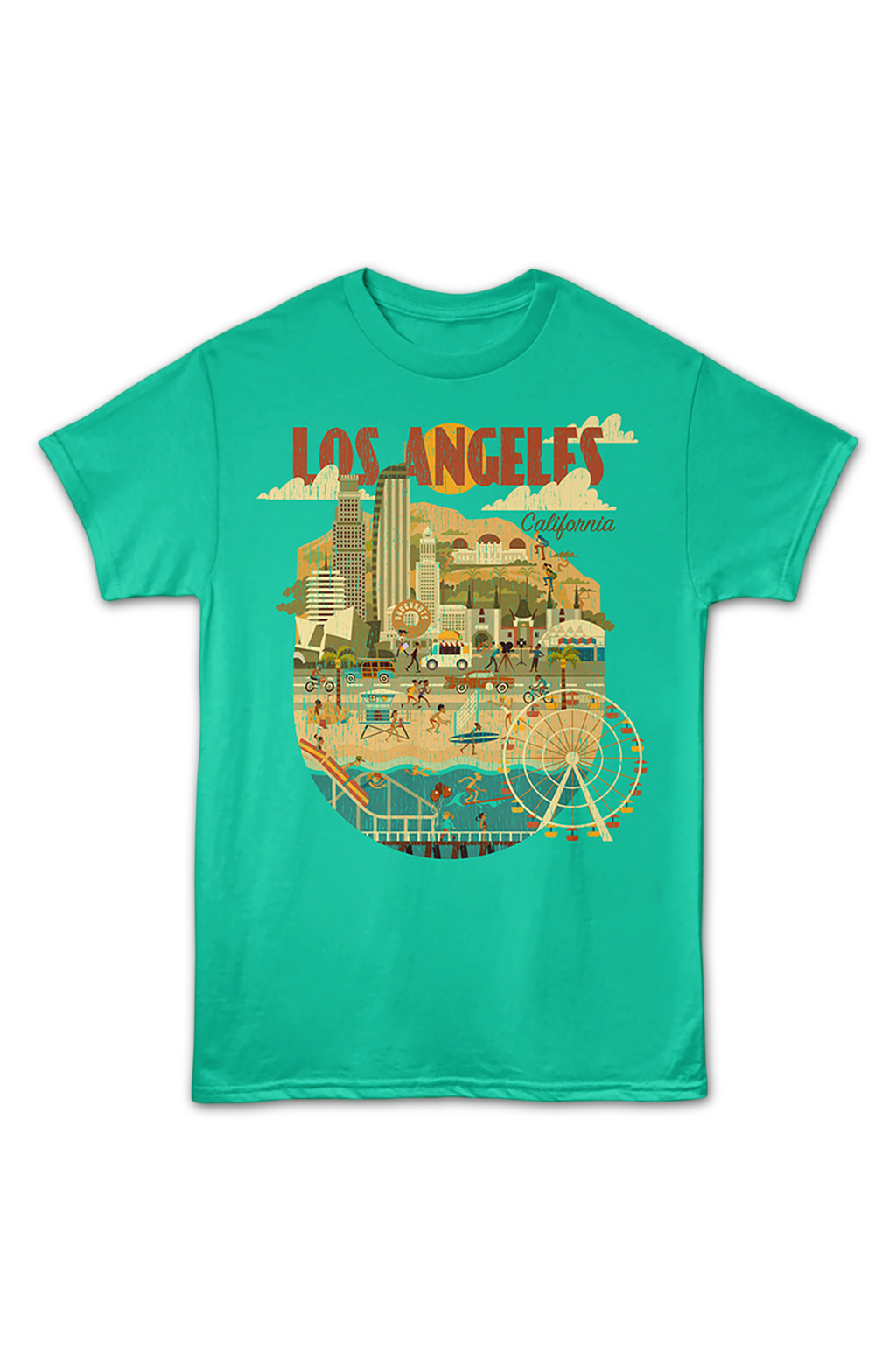 Geometric Los Angeles California T-Shirt product image 2