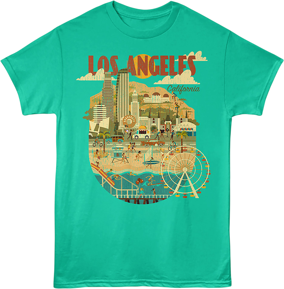 Geometric Los Angeles California T-Shirt product image 1