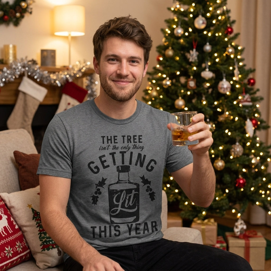 The Tree Isn’t Only Thing Getting Lit This Year Men's T product image 2