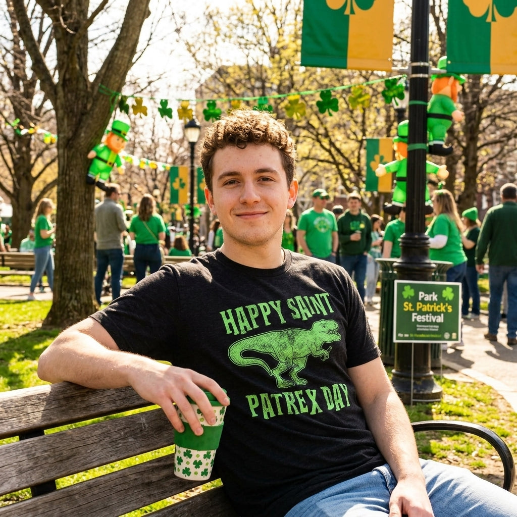 Happy Saint Patrex Day Men's T Shirt product image 4