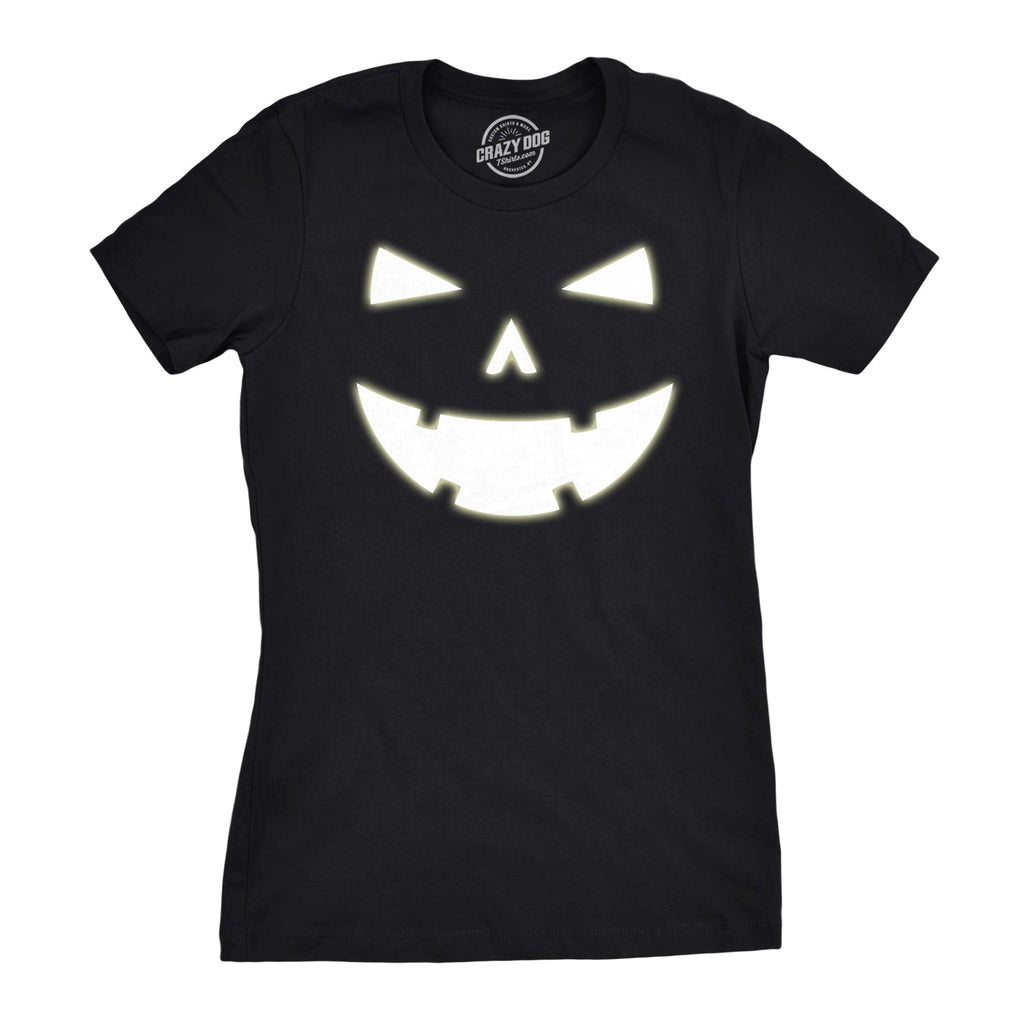 Happy Tooth Glowing Pumpkin Face Women's T Shirt product image 1