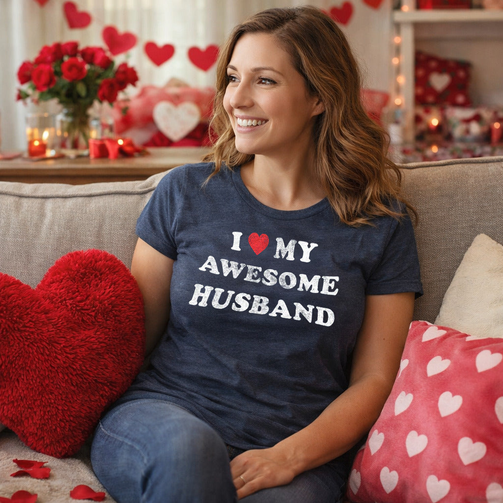 I Love My Awesome Husband Women's T Shirt product image 5