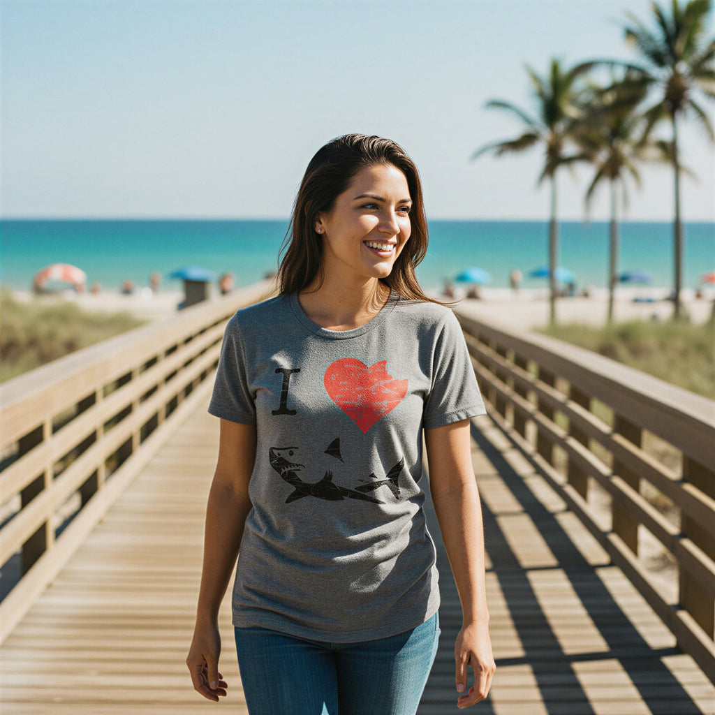 I Love Sharks Women's T Shirt product image 5