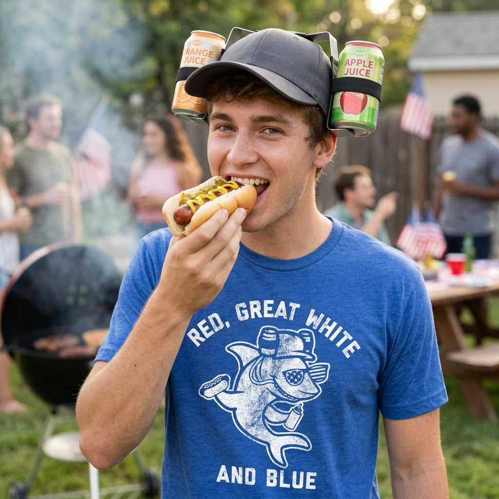 Red, Great White, And Blue Men's T Shirt product image 5